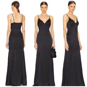 L'AGENCE Black Maxi Dress